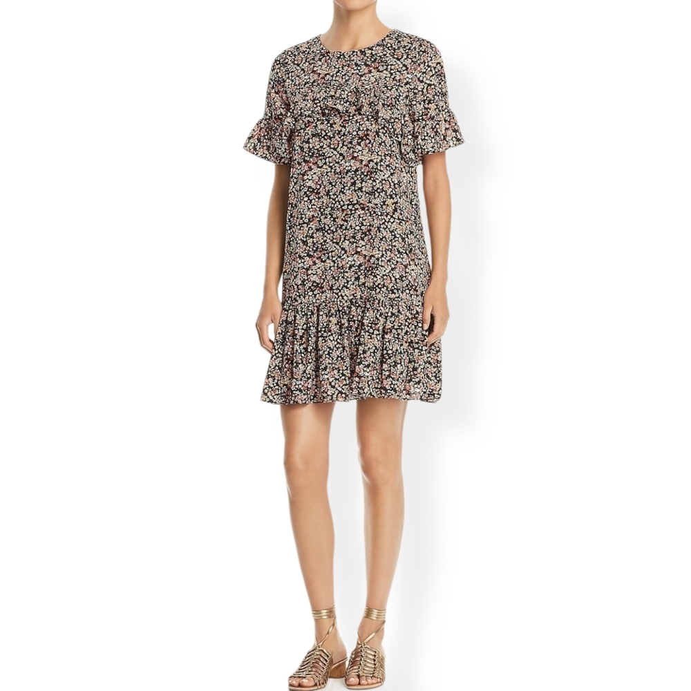 ALISON ANDREWS Micro Floral Ruffle Dress - Picture 2 of 6